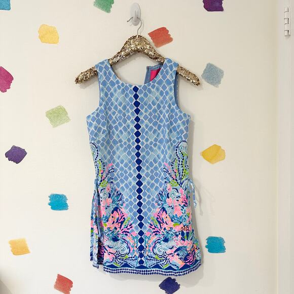 0 Lilly Pulitzer Donna Romper Multi Hidden Treasure Blue Print Romper NWT - Picture 2 of 6